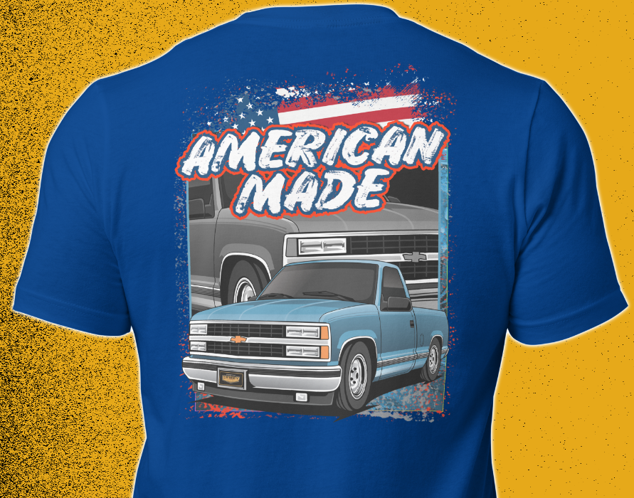 Chevy OBS Lowered Regular Cab American Made Unisex T-shirt