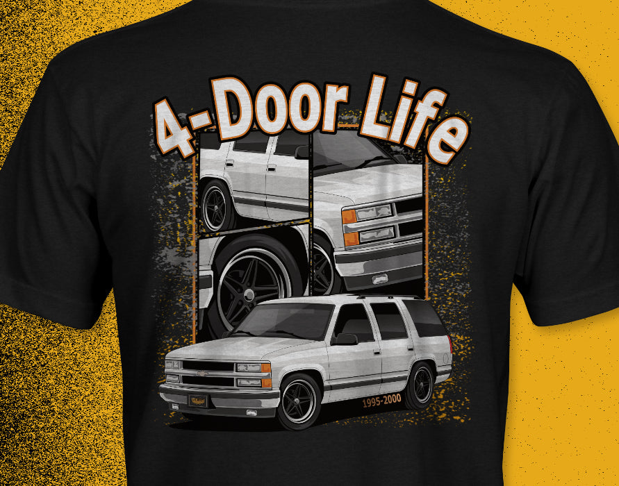 C/K Society Lowered 4-Door OBS Chevrolet Tahoe White Short-Sleeve Signature Series Unisex T-Shirt