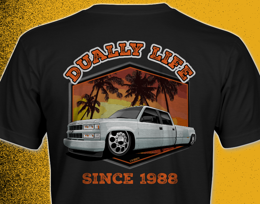 C/K Society OBS Chevy, GMC Lowered Crew Cab Dually Life Unisex T-Shirt