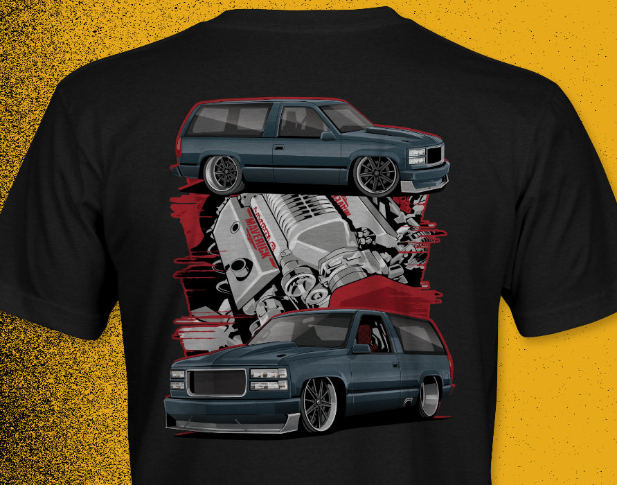 C/K Society Maverick Lowered 2-Door OBS Chevrolet Tahoe Short-Sleeve Signature Series Unisex T-Shirt
