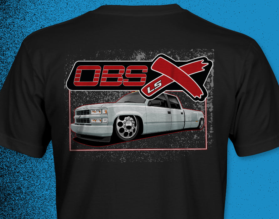 OBS LSX Chevy, GMC Lowered Crew Cab Dually Short-Sleeve Unisex T-shirt