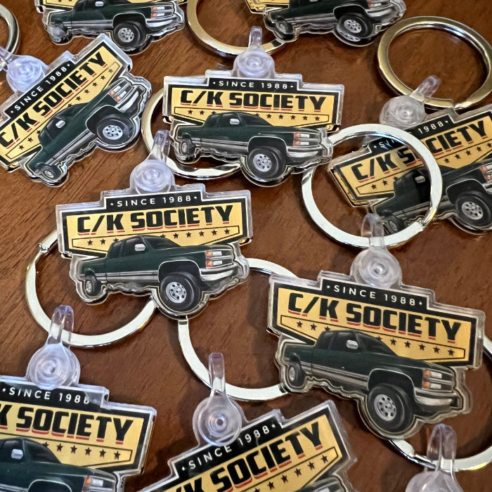C/K Society K1500 4x4 Extended Cab Green Chevy GMC Keychain
