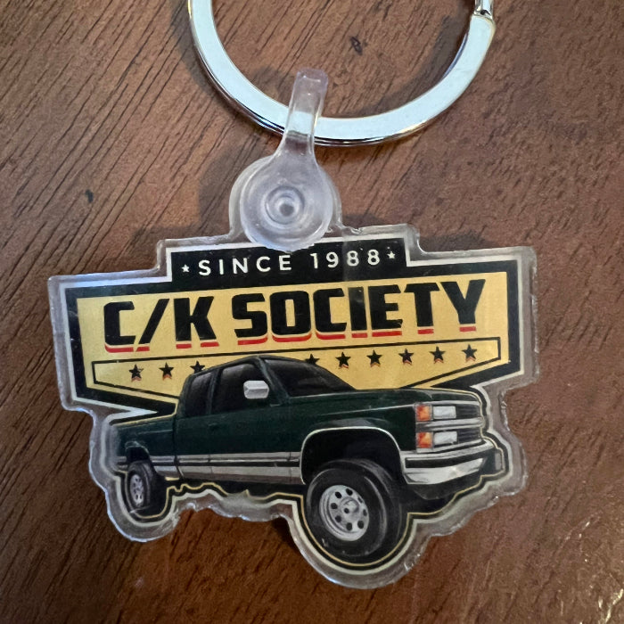 Chevy OBS K1500 4x4 Extended Cab Green Keychain – C/K Society