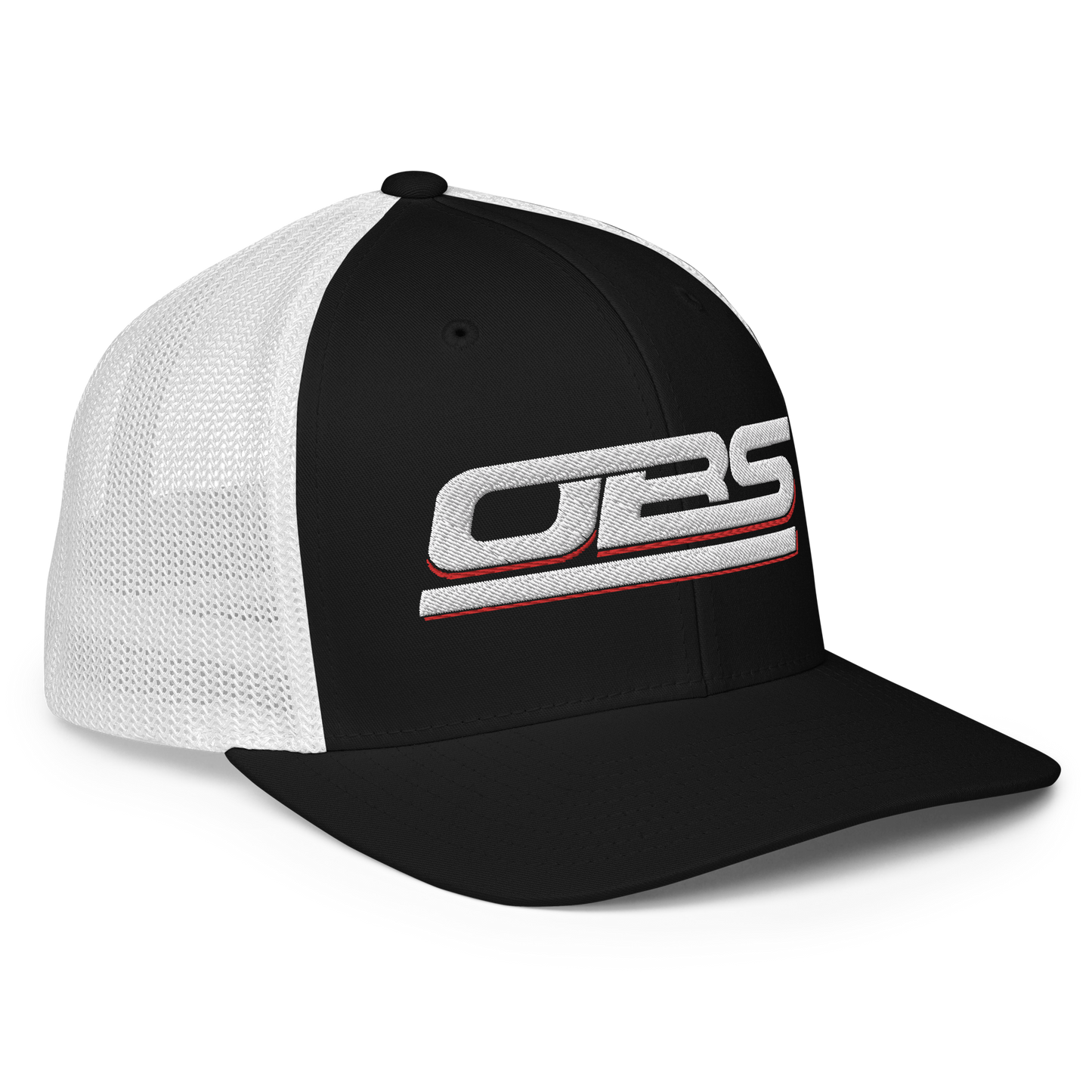 C/K Society OBS Chevrolet, GMC Black/White Flexfit Closed-back trucker cap