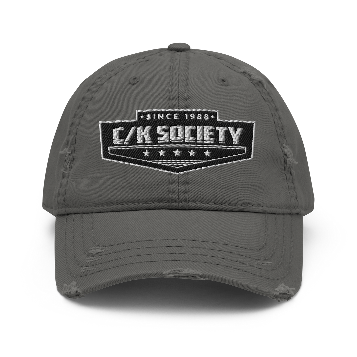 C/K Society Grey Distressed Dad Hat