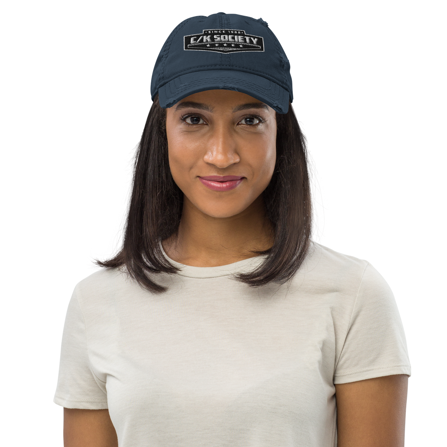 C/K Society Navy Distressed Dad Hat