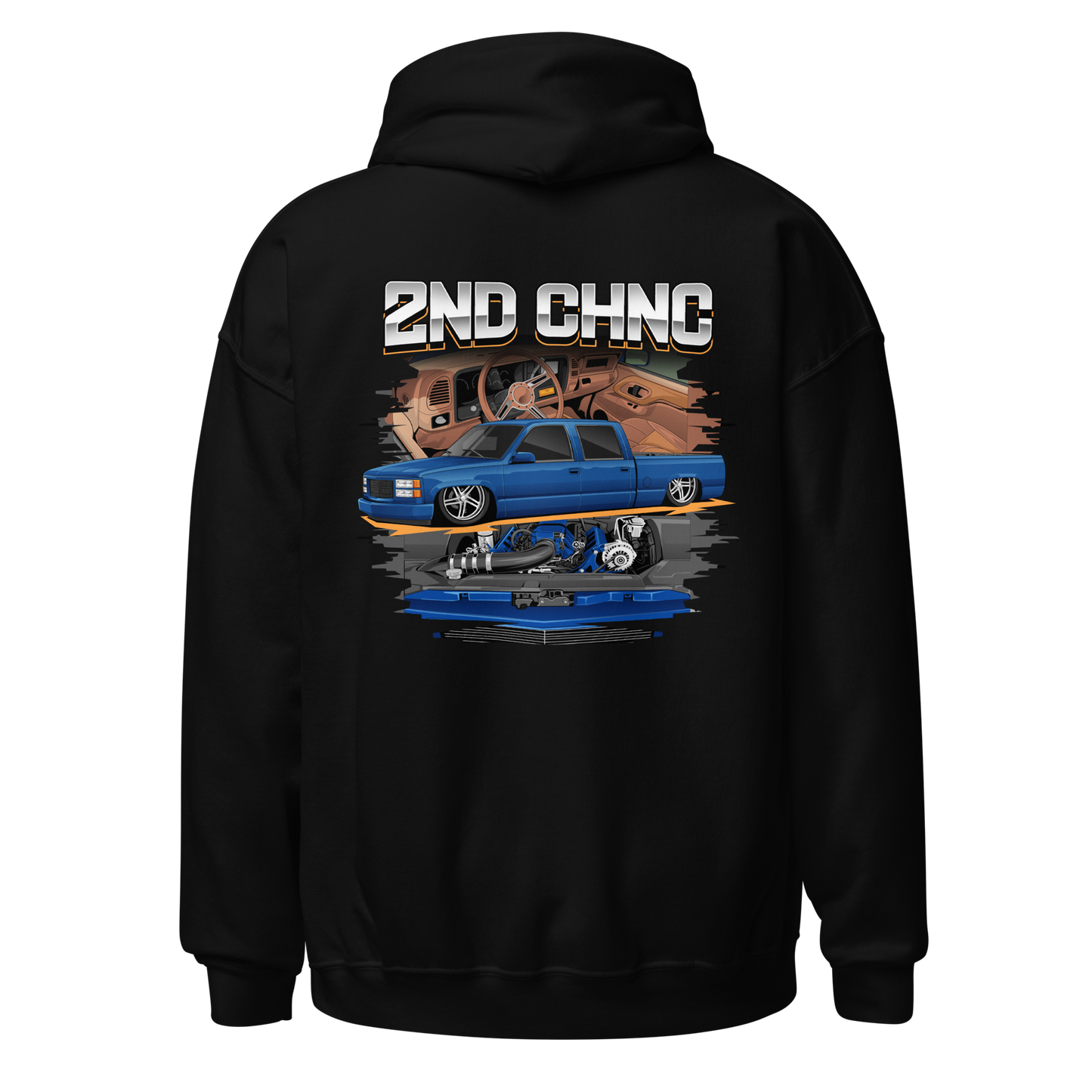 C/K Society 2ND CHNC Lowered Chevrolet, GMC OBS Crew Cab Signature Series Unisex Embroidered Hoodie