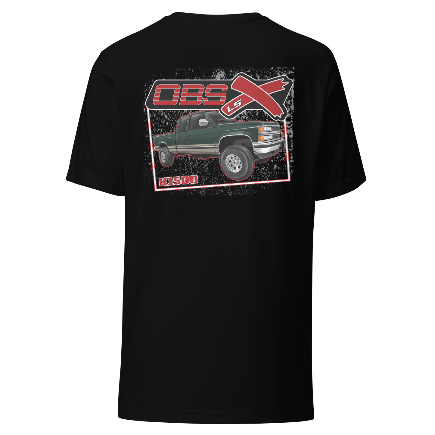 OBS LSX Chevy, GMC K1500 Green Extended Cab 4x4 Short-Sleeve Unisex T-shirt