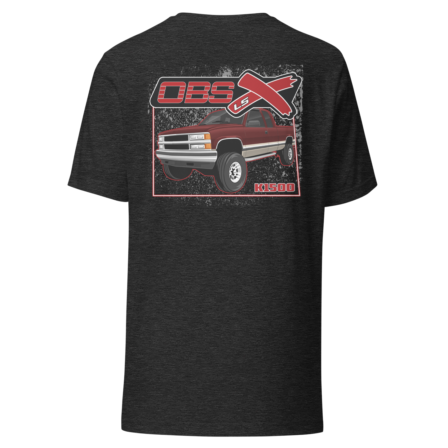 OBS LSX Chevy, GMC K1500 Red Extended Cab 4x4 Short-Sleeve Unisex T-shirt