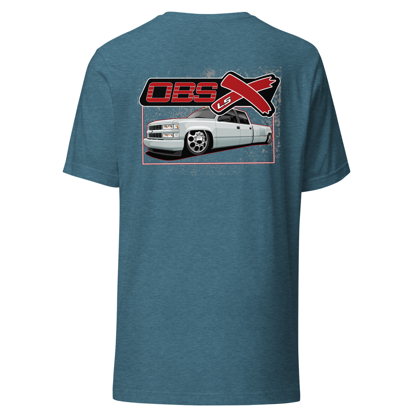 OBS LSX Chevy, GMC Lowered Crew Cab Dually Short-Sleeve Unisex T-shirt