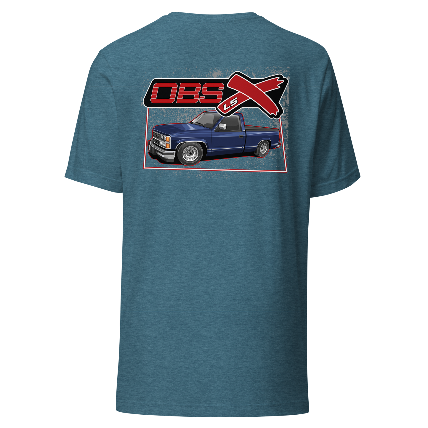 OBS LSX Chevy, GMC '88-98 Lowered Blue Regular Cab Short-Sleeve Unisex T-Shirt