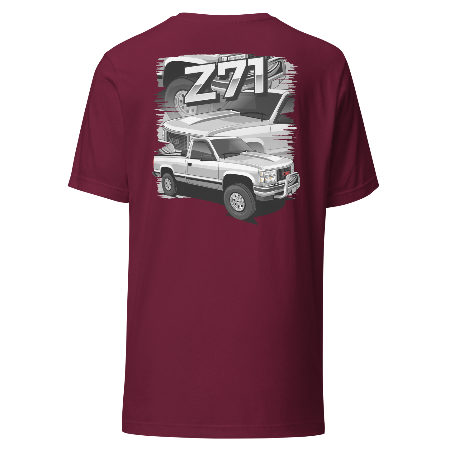 C/K Society OBS K1500 4x4 Z71 White Regular Cab Short-Sleeve Unisex T-Shirt | Chevrolet, GMC