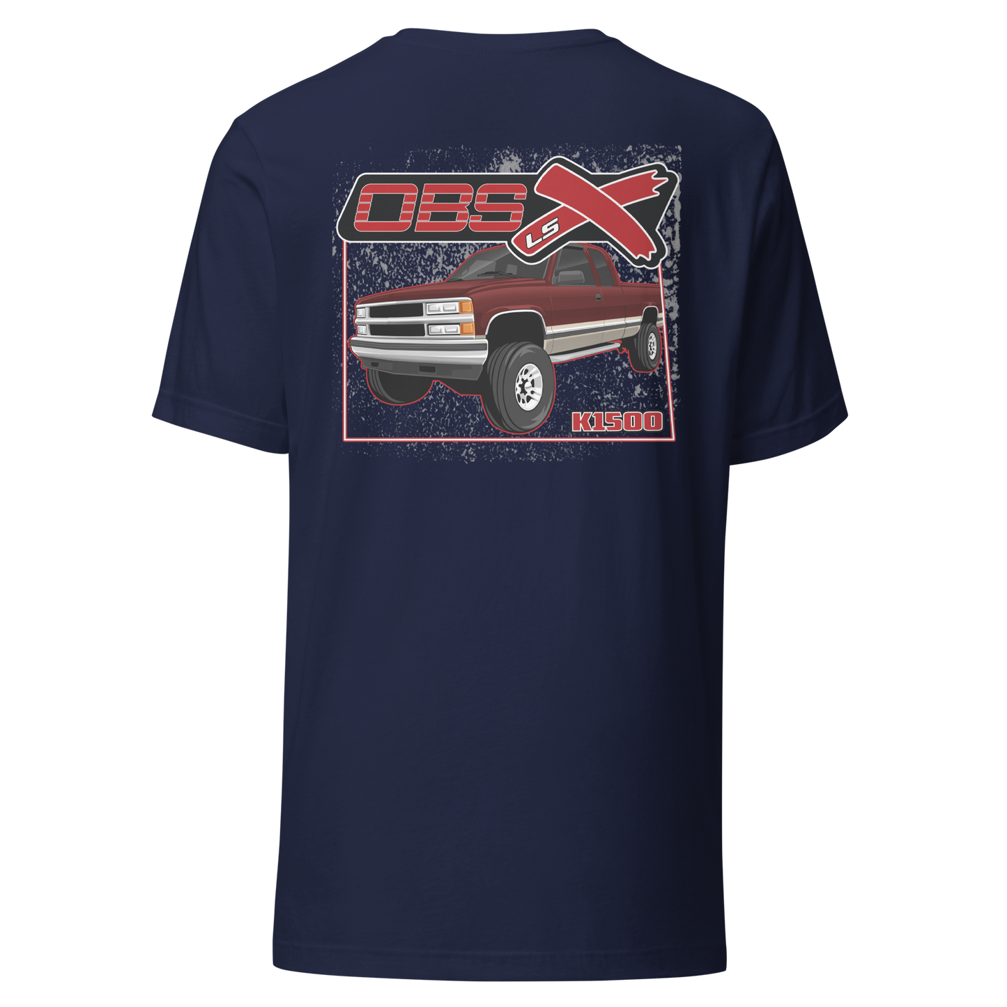 OBS LSX Chevy, GMC K1500 Red Extended Cab 4x4 Short-Sleeve Unisex T-shirt