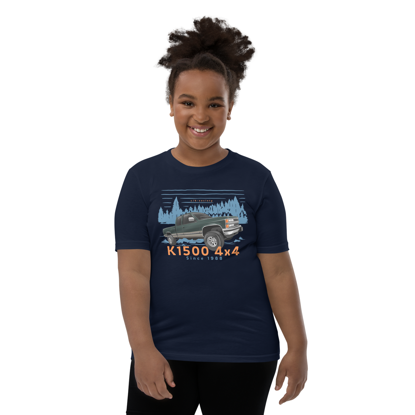 C/K Society Off-Road Collection OBS Lifted Extended Cab K1500 Kids/Youth Short Sleeve T-Shirt