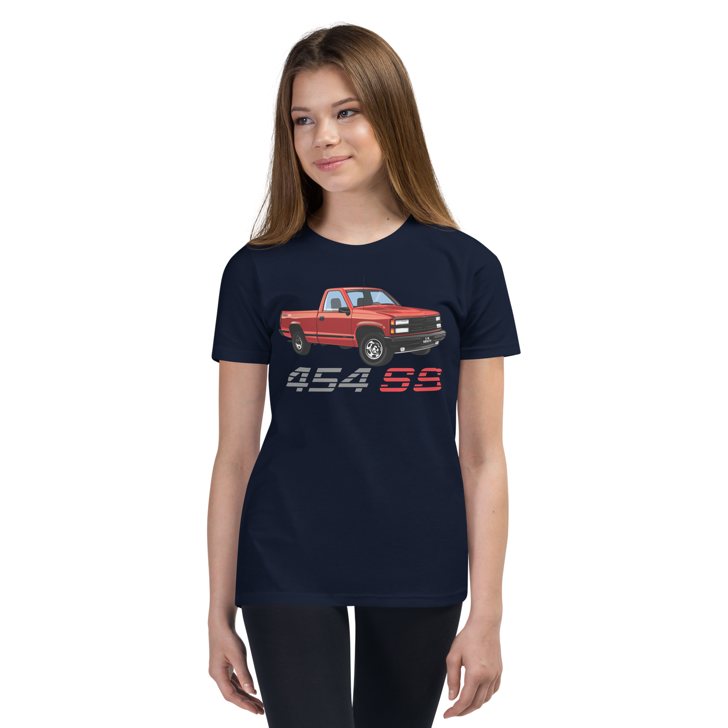 Chevrolet 454 SS Red Kids/Youth Short Sleeve T-Shirt