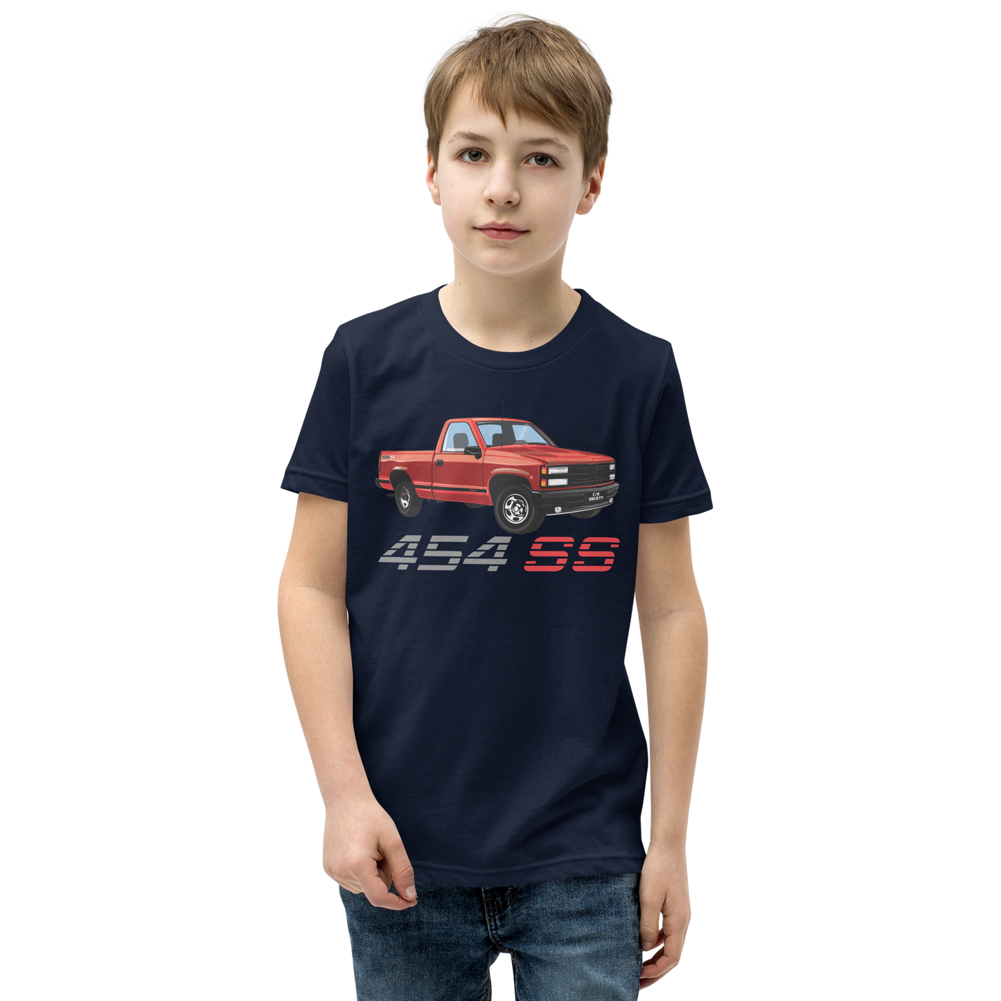 Chevrolet 454 SS Red Kids/Youth Short Sleeve T-Shirt
