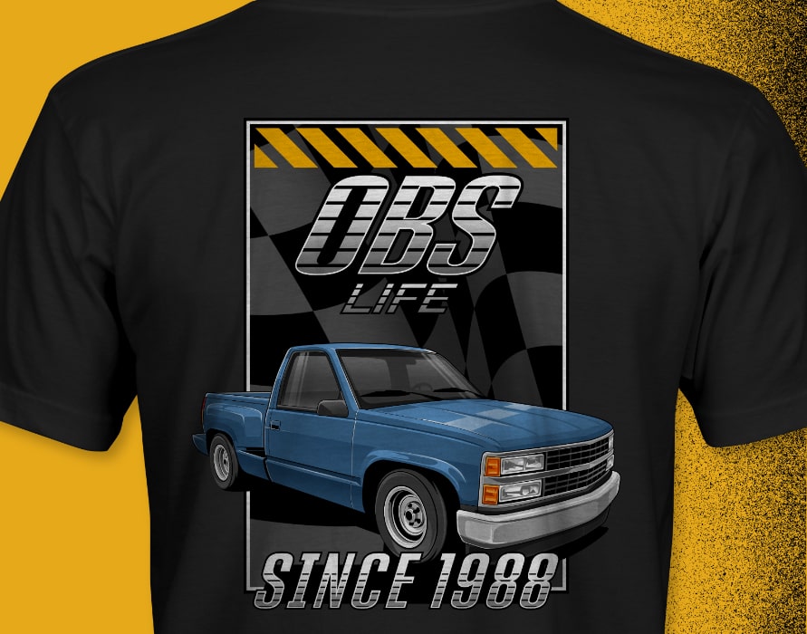 C/K Society OBS LIFE C1500 Stepside Lowered Single Cab Unisex T-Shirt | Chevrolet, GMC
