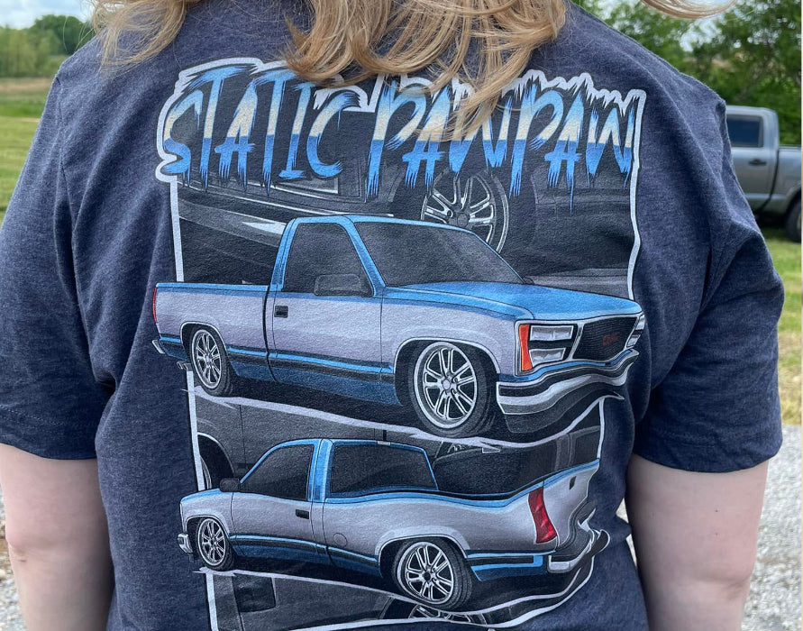 C/K Society Static PawPaw Lowered GMC / Chevy C1500 Short-sleeve Signature Series Unisex T-Shirt
