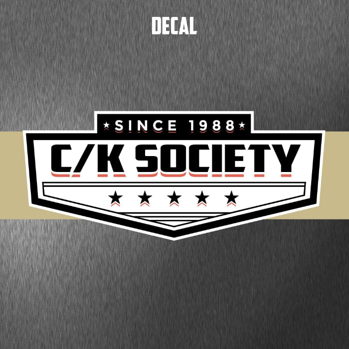 C/K Society Chevrolet | GMC Main Logo Decal White / Black