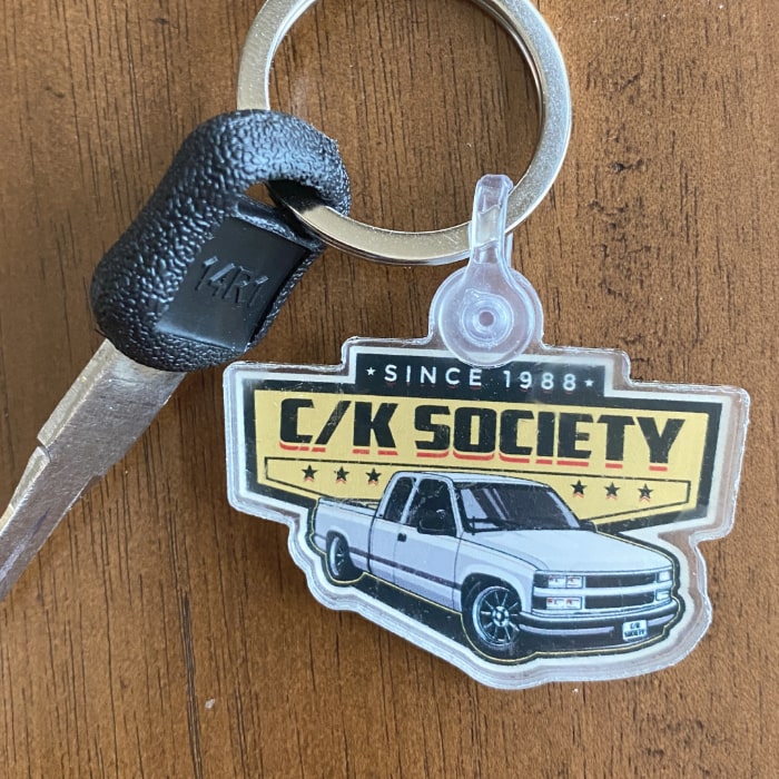 C/K Society OBS Lowered Extended Cab Chevy GMC Keychain