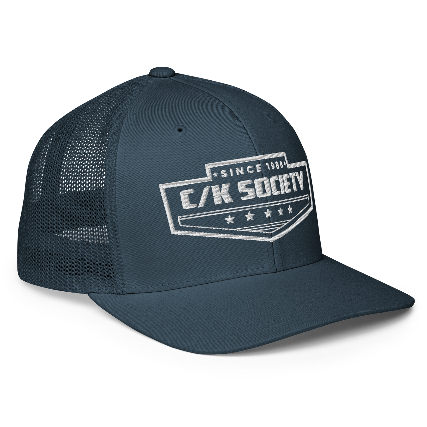 C/K Society Chevrolet, GMC Navy Flexfit Closed-back trucker cap