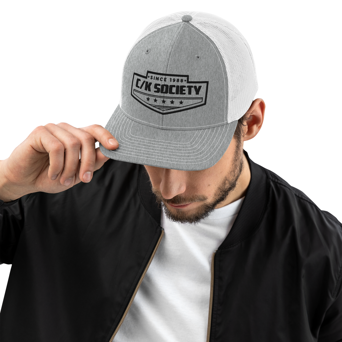 C/K Society Chevrolet, GMC OBS Grey/White Richardson 112 Trucker Cap