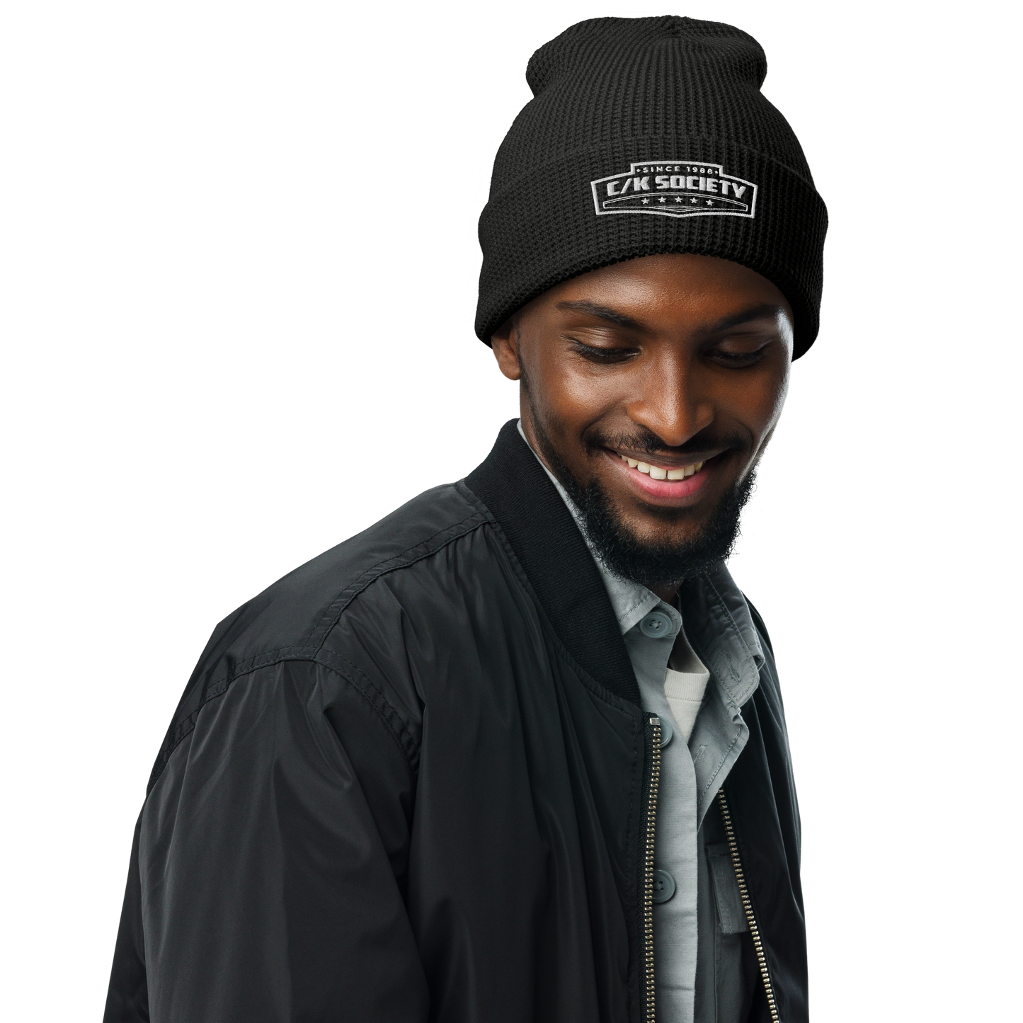 C/K Society Chevrolet | GMC White Logo Cuffed Beanie