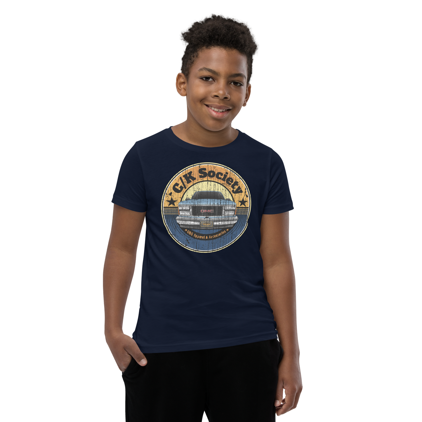 C/K Society Vintage GMC OBS C1500 Front End Unisex Kids/Youth Short Sleeve T-Shirt