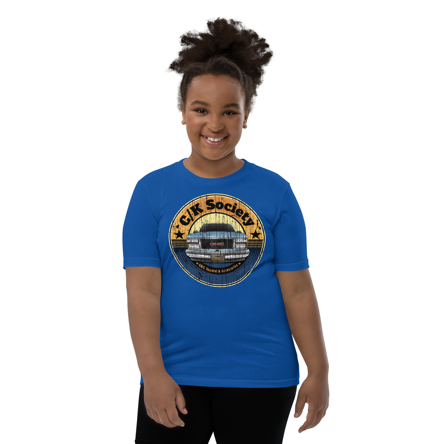 C/K Society Vintage GMC OBS C1500 Front End Unisex Kids/Youth Short Sleeve T-Shirt