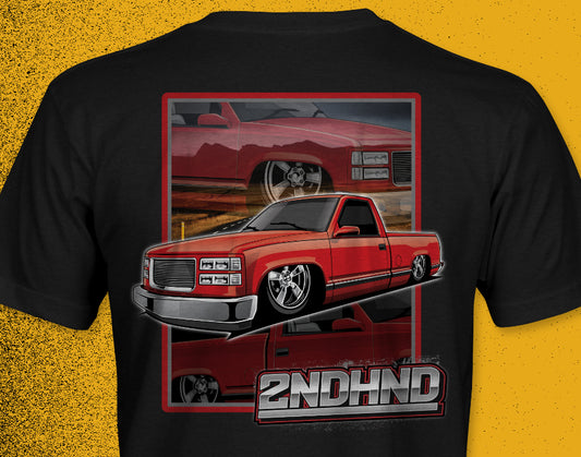 C/K Society 2NDHND Lowered GMC, Chevrolet OBS '88-98 C1500 Single Cab Signature Series Version 2 Unisex T-Shirt