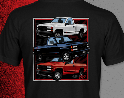 Chevrolet 454 SS OBS C1500 Collage Unisex T-shirt | 1991-1993