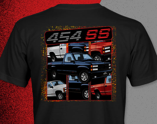Chevrolet 454 SS 1990-1993 OBS C1500 Collage Unisex T-shirt