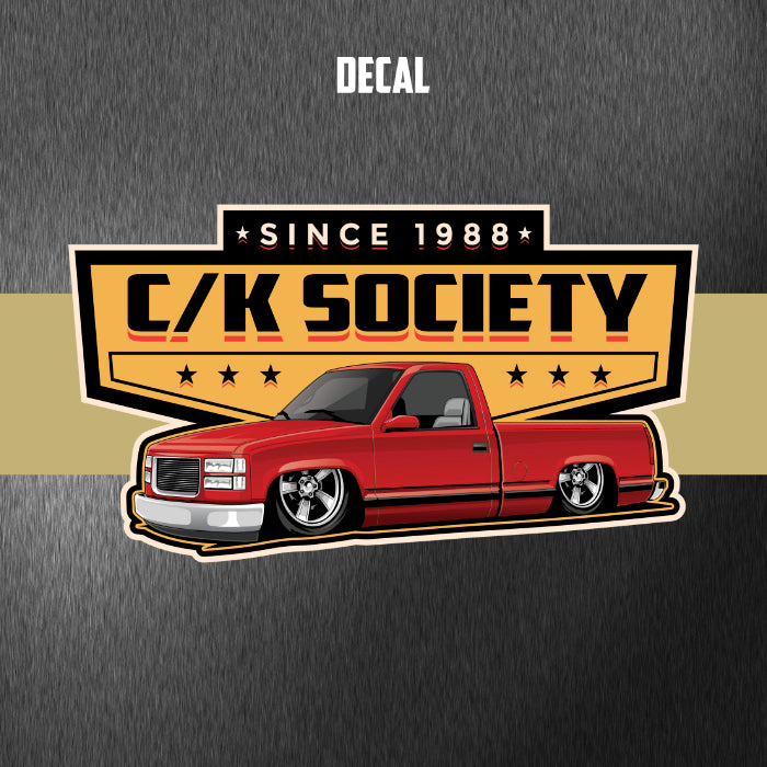 C/K Society 2NDHND Lowered OBS GMC, Chevrolet C1500 Single Cab Logo Decal