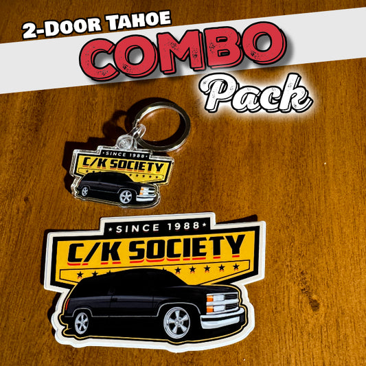 Chevy OBS 2-Door Tahoe Keychain & Logo Decal Combo Pack