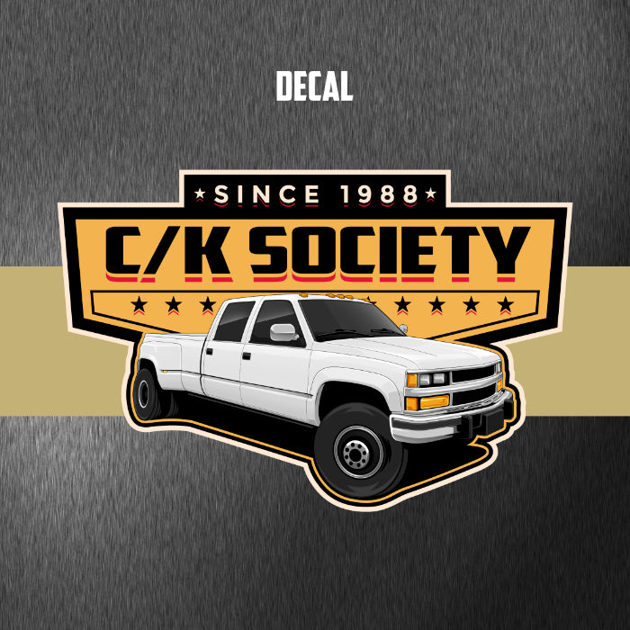 C/K Society Chevrolet GMC K-Series Crew Cab Dually 4x4 Decal