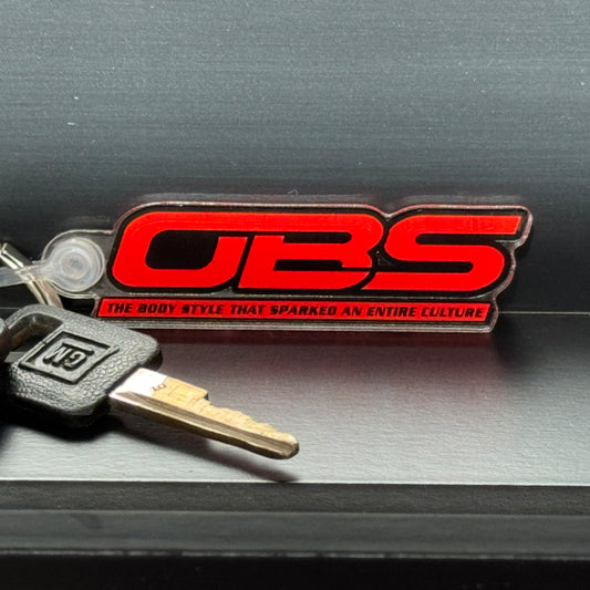 Chevy OBS Red/Black Logo Keychain
