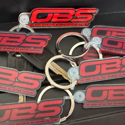 Chevy OBS Red/Black Logo Keychain