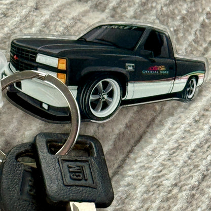 1993 Chevrolet Indy 500 Pace Truck Acrylic Keychain | OBS Chevy Truck Collectible