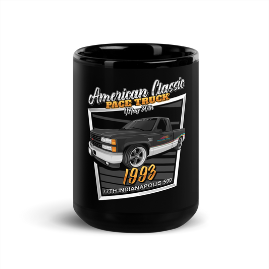 Chevrolet OBS 1993 Indy 500 Pace Truck Black Glossy Mug