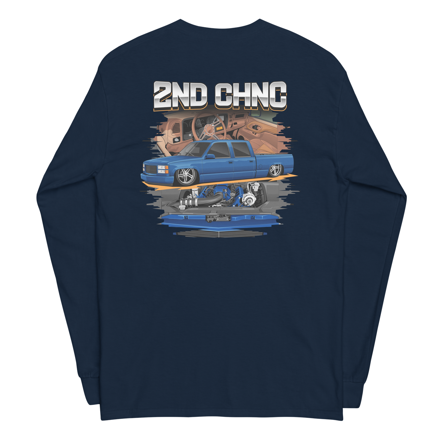 C/K Society 2ND CHNC Lowered Chevrolet, GMC OBS Crew Cab Signature Series Men’s Long Sleeve Shirt