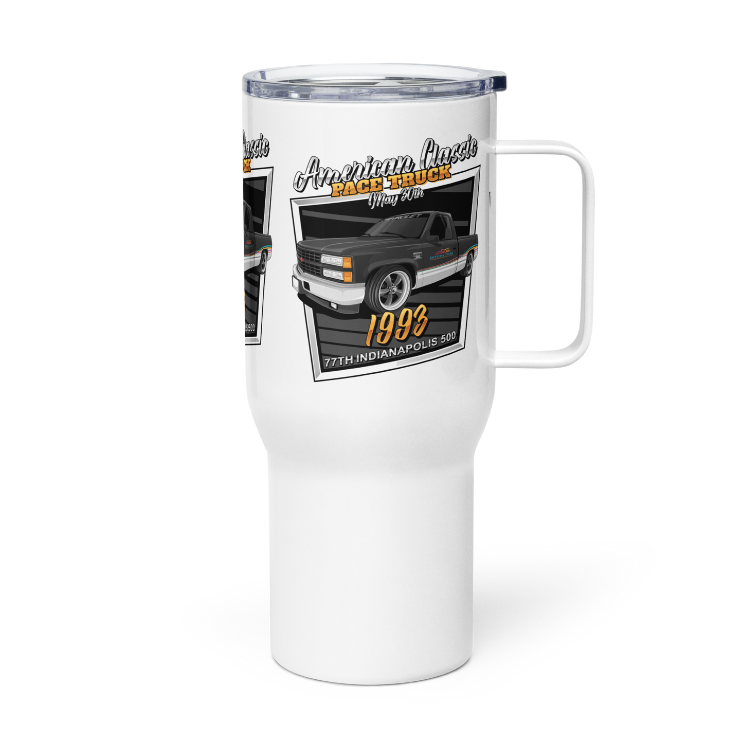 OBS Chevrolet 1993 C1500 Indianapolis 500 Pace Truck Travel mug with a handle