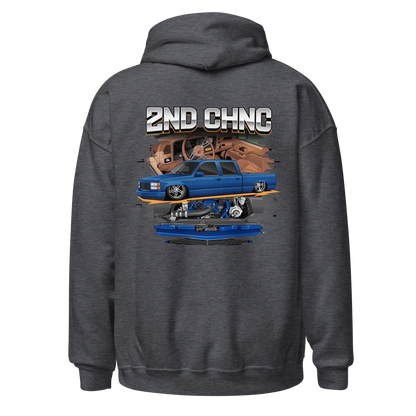C/K Society 2ND CHNC Lowered Chevrolet, GMC OBS Crew Cab Signature Series Unisex Embroidered Hoodie