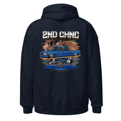 C/K Society 2ND CHNC Lowered Chevrolet, GMC OBS Crew Cab Signature Series Unisex Embroidered Hoodie