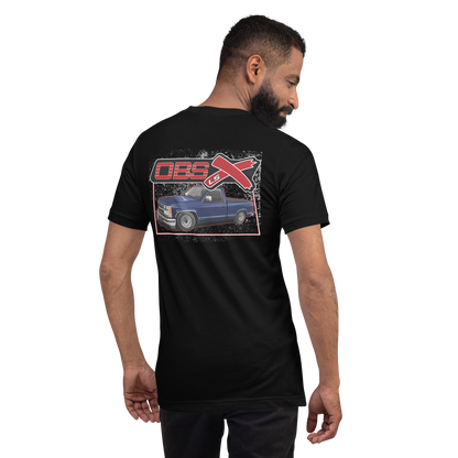 OBS LSX Chevy, GMC '88-98 Lowered Blue Regular Cab Short-Sleeve Unisex T-Shirt