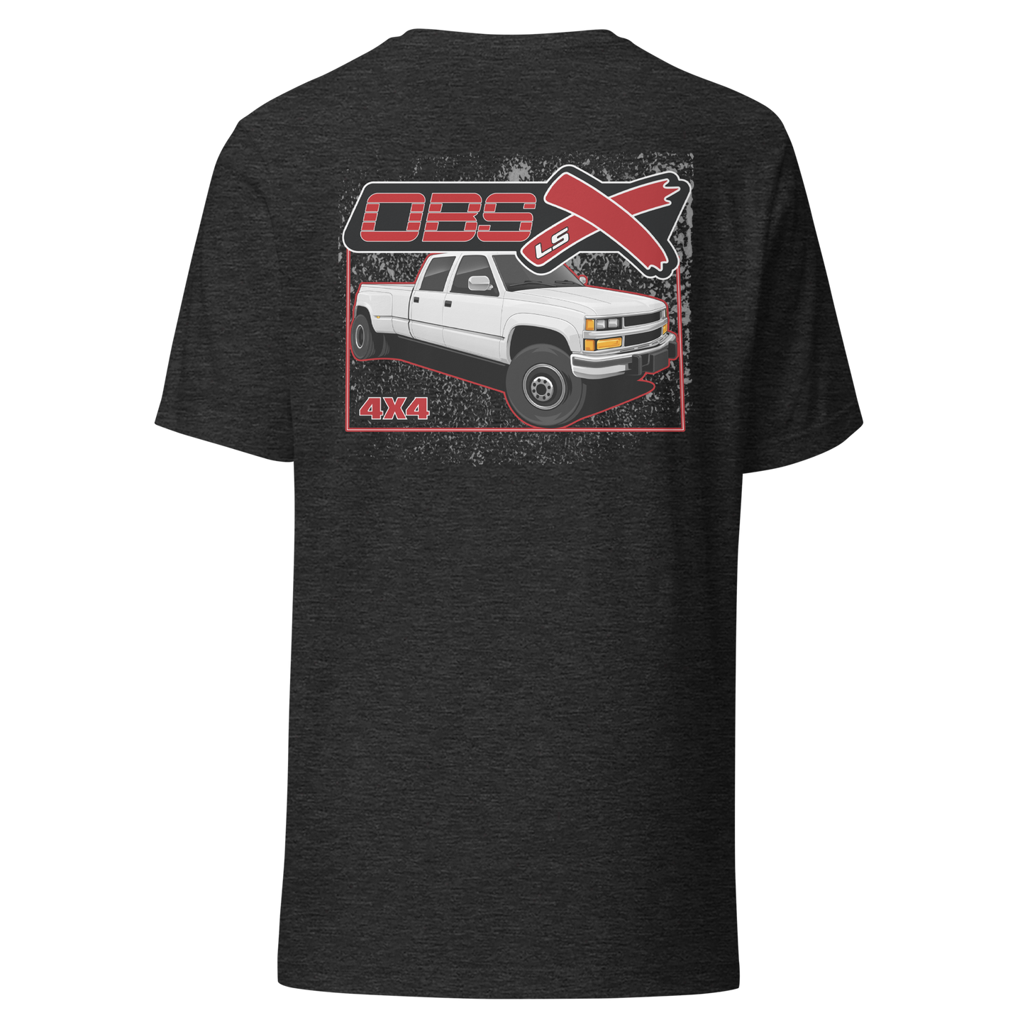 OBS LSX Chevy, GMC '88-98 Crew Cab Dually 4x4 Short-Sleeve Unisex T-Shirt