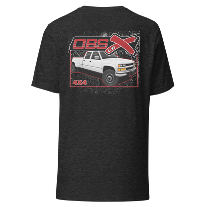 OBS LSX Chevy, GMC '88-98 Crew Cab Dually 4x4 Short-Sleeve Unisex T-Shirt