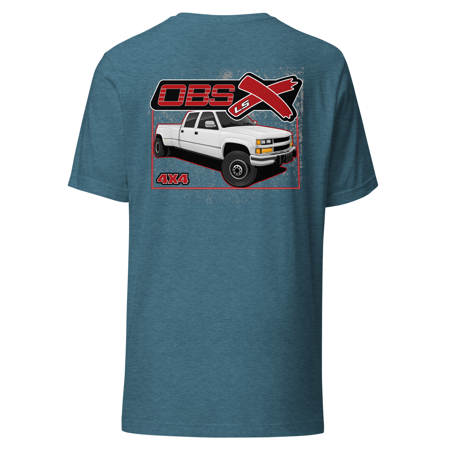 OBS LSX Chevy, GMC '88-98 Crew Cab Dually 4x4 Short-Sleeve Unisex T-Shirt
