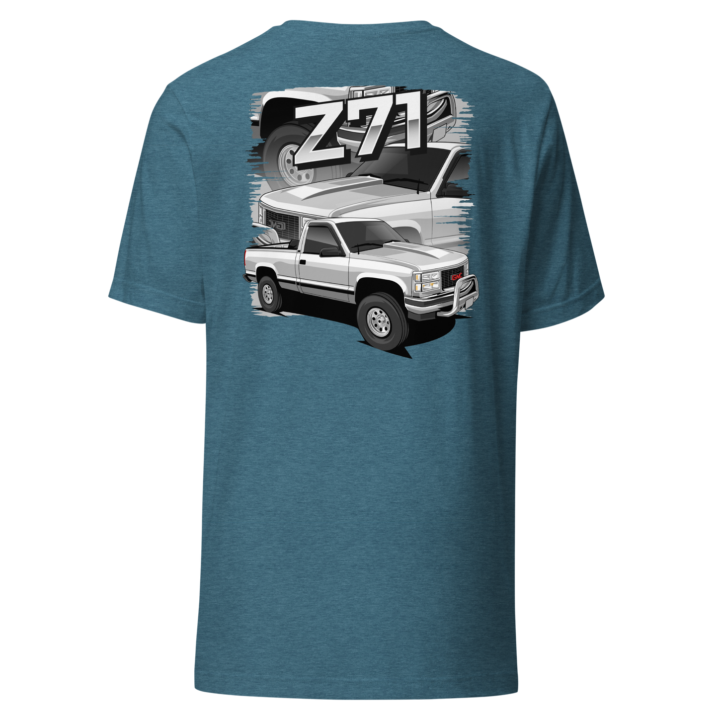 C/K Society OBS K1500 4x4 Z71 White Regular Cab Short-Sleeve Unisex T-Shirt | Chevrolet, GMC