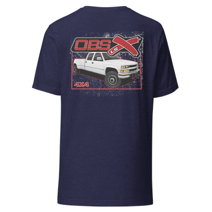 OBS LSX Chevy, GMC '88-98 Crew Cab Dually 4x4 Short-Sleeve Unisex T-Shirt