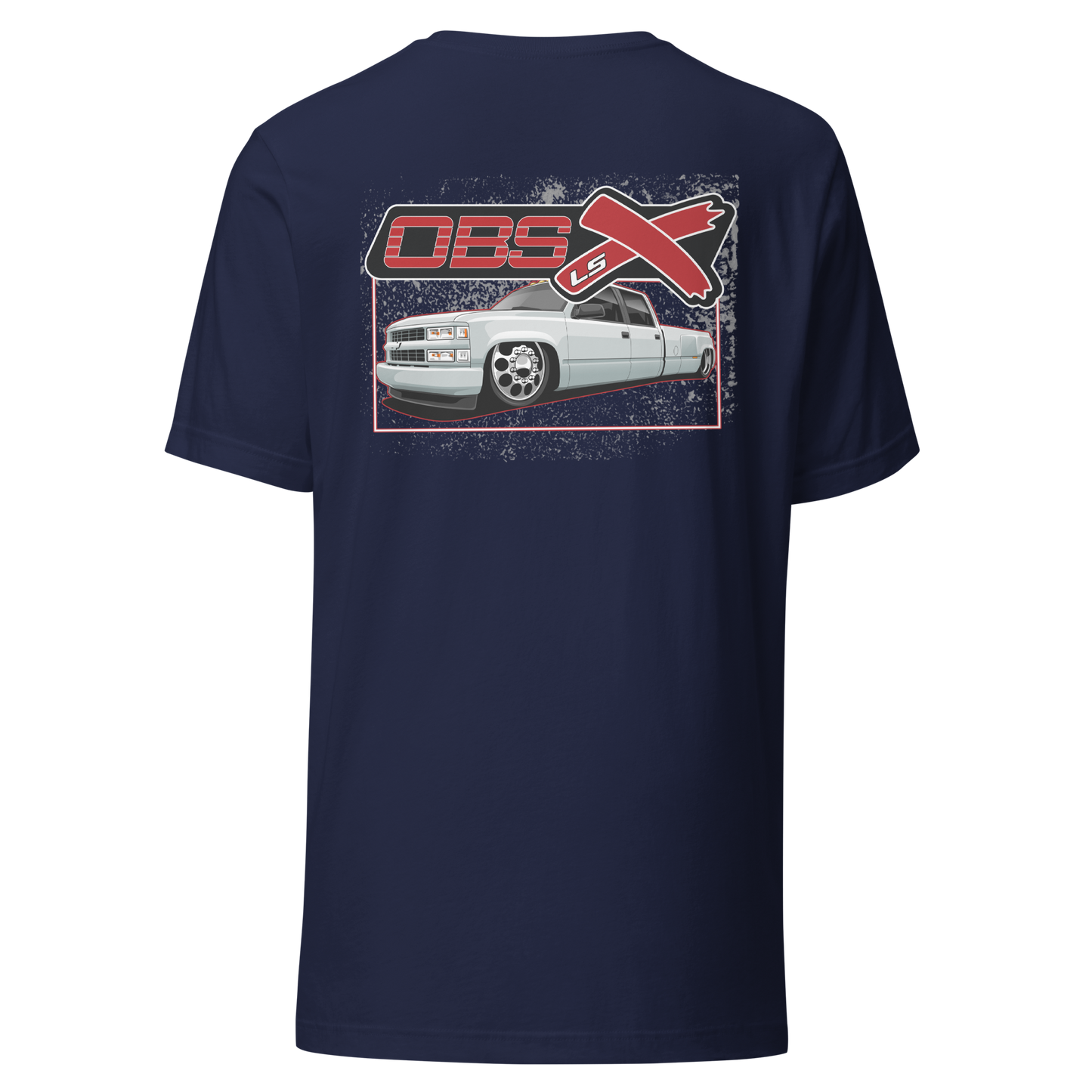 OBS LSX Chevy, GMC Lowered Crew Cab Dually Short-Sleeve Unisex T-shirt